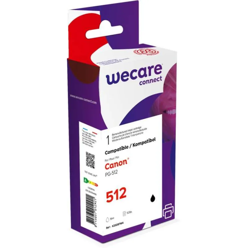 alt. kazeta wecare ARMOR pre CANON Pixma MP250, MP270, black , PG512, 15ml (K20287W4)
