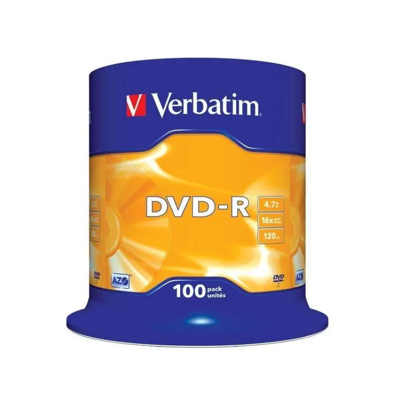 DVD-R VERBATIM 4,7GB 16X 100ks/cake (43549)