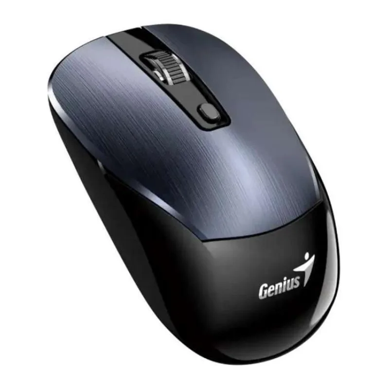 Genius NX-7125 Myš, bezdrátová, optická, 1200DPI, 4 tlačítka, Copilot, 2,4GHz, USB-A, 1× AA baterie, kovově šedá (31030044400)