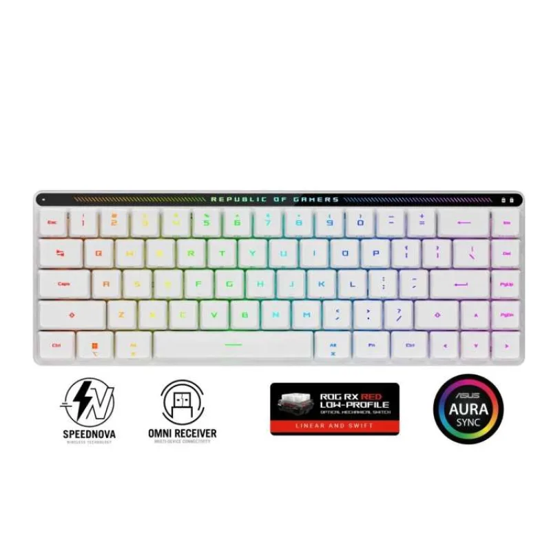 ASUS klávesnice ROG FALCHION RX Low profile (ROG NX Snow), US (90MP03EC-BKUA10)