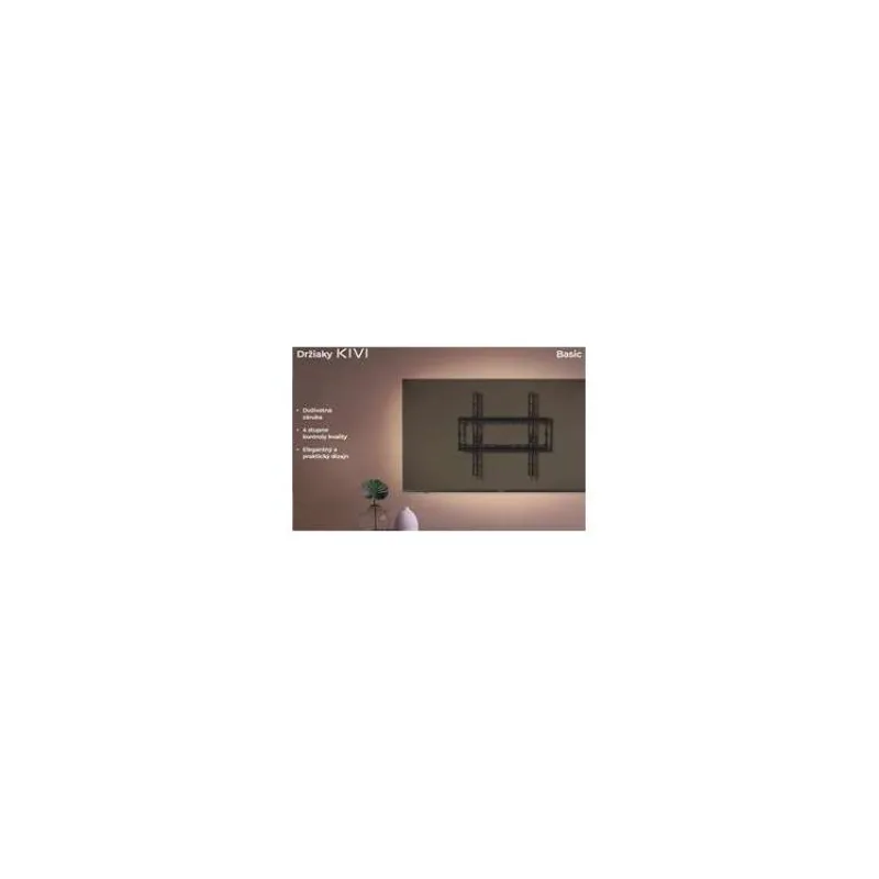 KIVI TV fixný nástenný držiak, VESA max 400x400 , 32 - 70", max 45 kg, čierny (BASIC-44F)