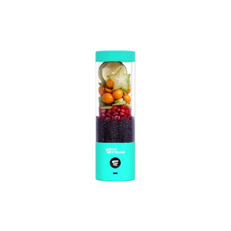 FitStream Pro Mint , prenosný, USB nabíjatelný mixér (FitStreamPRO-Mint)