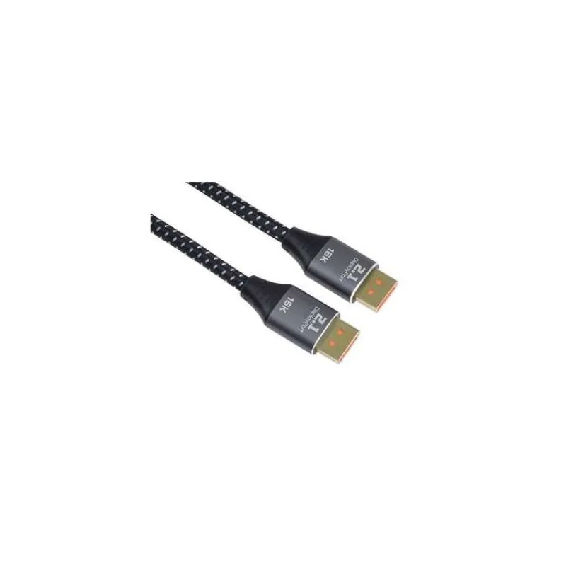 PremiumCord DisplayPort 2.1 kabel, 16K@60Hz,8K@120Hz,4K@240Hz,165Hz,144Hz kovové a zlacené konektory, 1m (kport11-01)