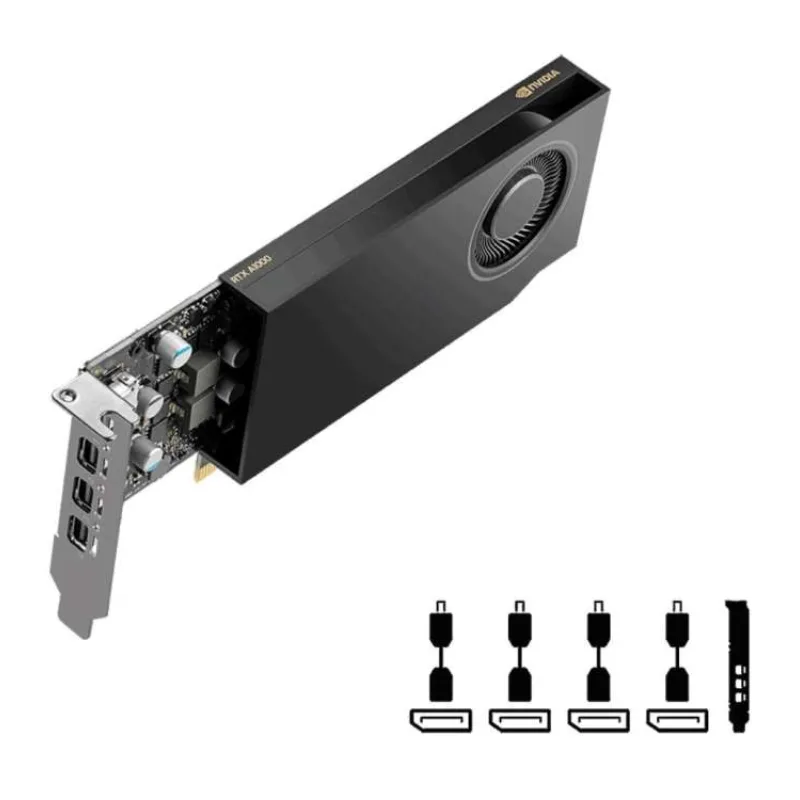 PNY NVIDIA A1000 8GB / 8GB GDDR6 / PCI-E / 4x miniDP / LP bracket / 4x adaptér miniDP DP (VCNRTXA1000-PB)