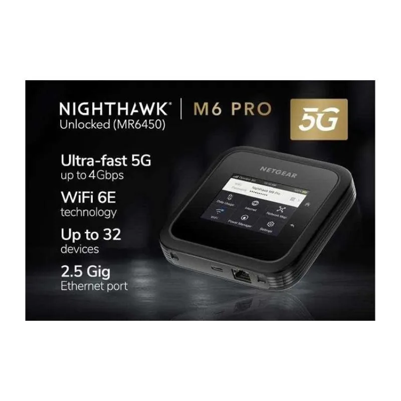 Netgear 5G WiFi 6E Mobile Router (MR6450) (MR6450-100EUS)