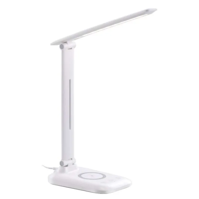 IMMAX LED stolní lampička LUMI/ Qi nabíjení/ 7W/ 300lm/ 12V/2A/ stmívatelná/ bílá (09107L)