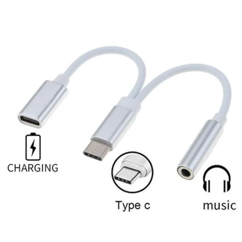 PremiumCord Prevodník USB-C na audio konektor jack 3,5mm female + USB typ C konektor na nabíjanie (ku31zvuk02)