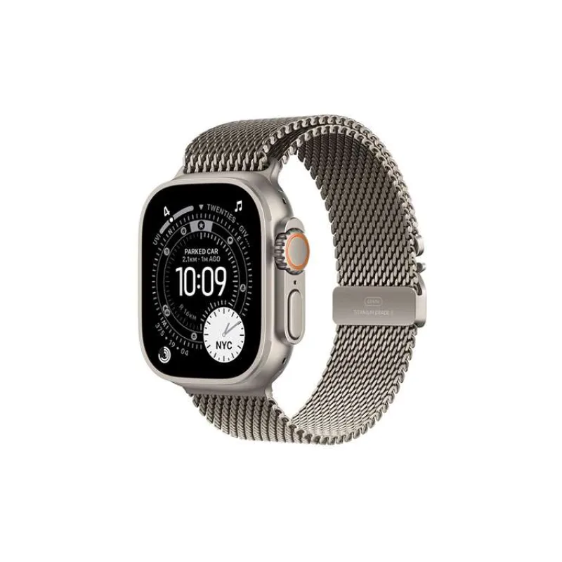 Apple Watch Ultra 3 GPS + Cellular 49mm Prírodný titán s prírodným titánovým milánským ťahom - M (MEWY4QC/A)