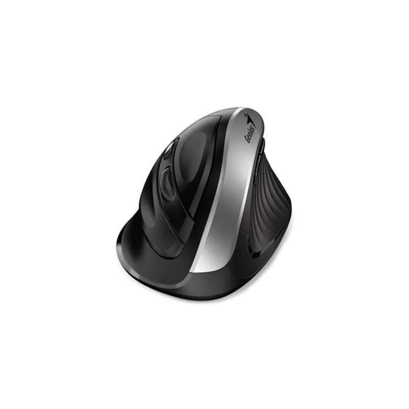 Genius Ergo 8250S/Vertikálna/Optická/Pre pravákov/1 600 DPI/Bezdrôtová USB/Čierna-strieborná (31030031401)