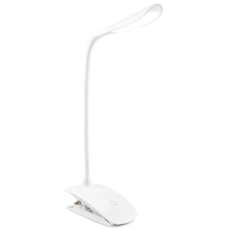 Colorway stolní LED lampa / CW-DL04FCB-W/ Integrovaná baterie / Klip na uchycení/ Bílá (CW-DL04FCB-W)