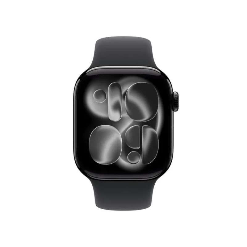 Apple Watch Series 11 GPS 42mm Klavírny čierny hliník s čiernym športovým remienkom - S/M (MEQT4WF/A)