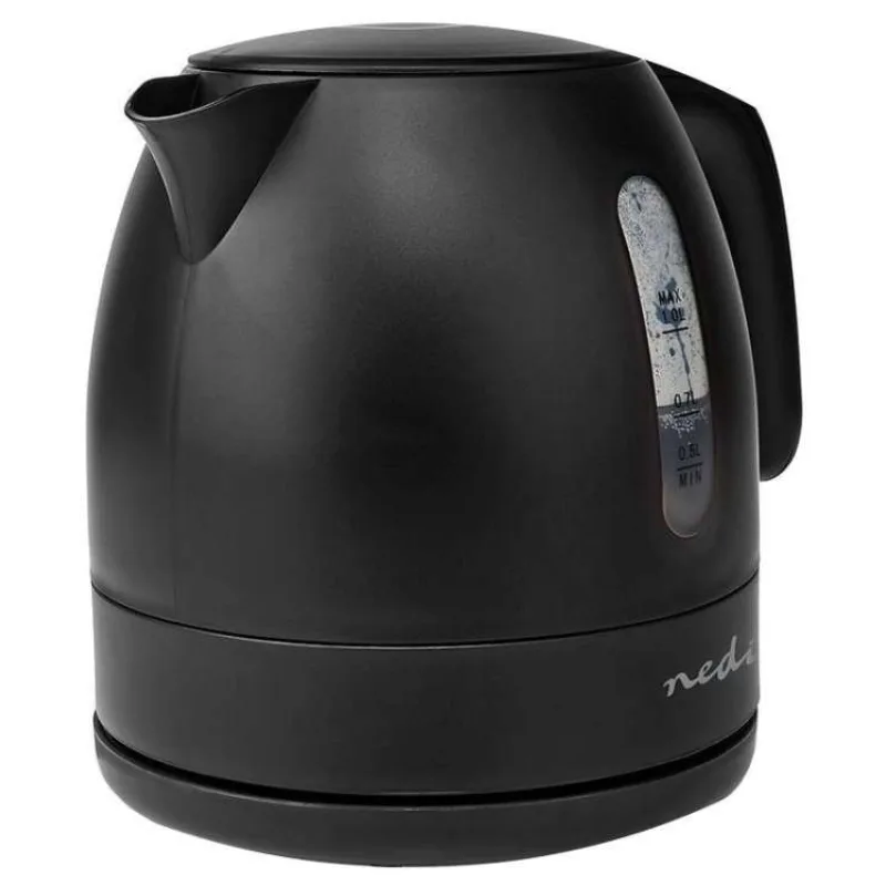 NEDIS rychlovarná konvice KAWK300EBK/ objem 1 l/ otáčení o 360°/ skryté topné těleso/ spotřeba 2150 W/ plast/ černá (KAWK300EBK)