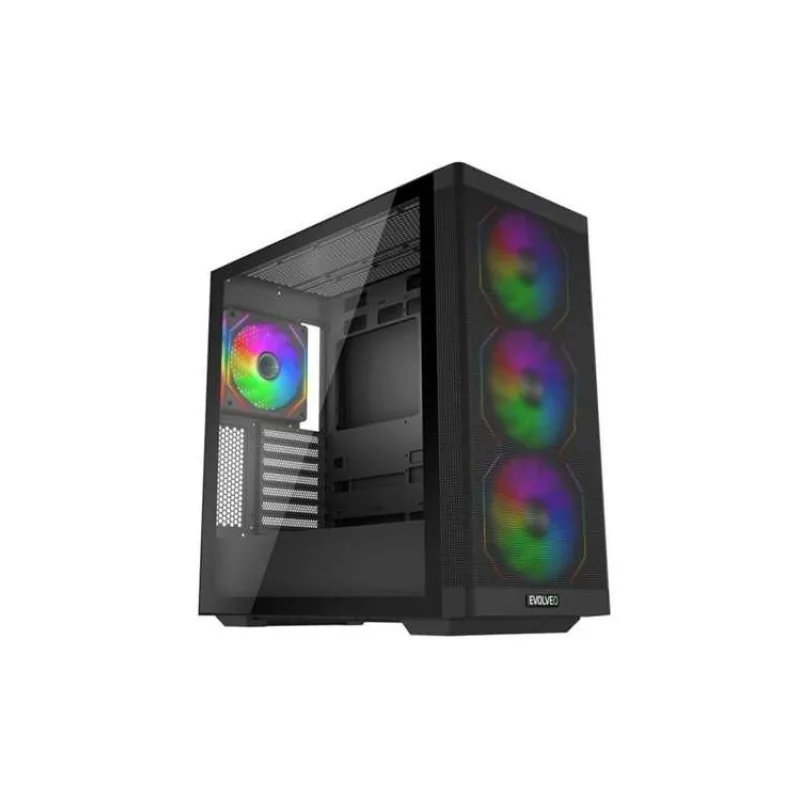 EVOLVEO Scorpio, Big Tower/4x ARGB/sklo+mriežka (SCORPIO-BK-4)