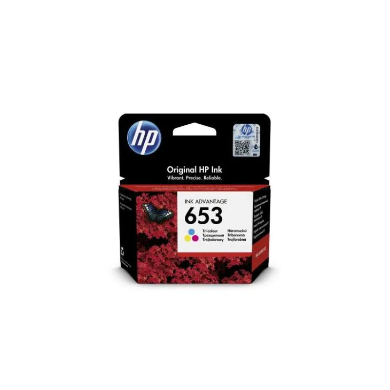 HP inkoustová náplň 653 tříbarevná (3YM74AE)