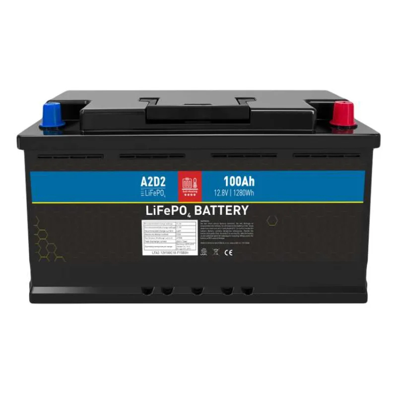 A2D2 batéria LiFePO4 12,8V 100Ah F15 SELF-HEAT Car Battery Case (Gotion cells) (LFA-12V100C10-F15B3H)