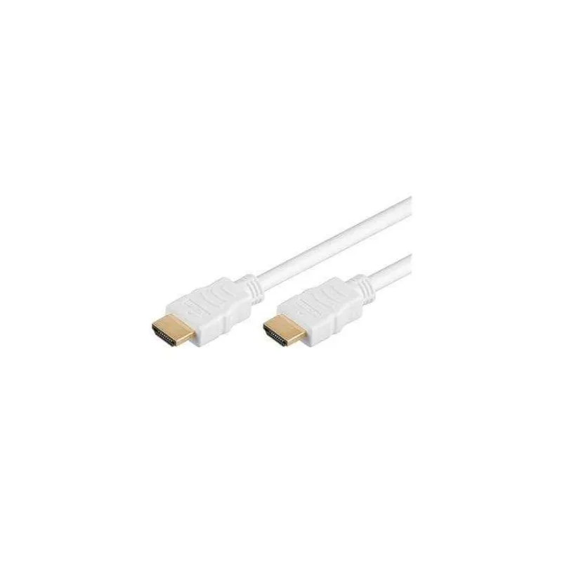 PremiumCord HDMI High Speed ??+ Ethernet kábel, biely, pozlátené konektory, 1,5 m (kphdme015w)