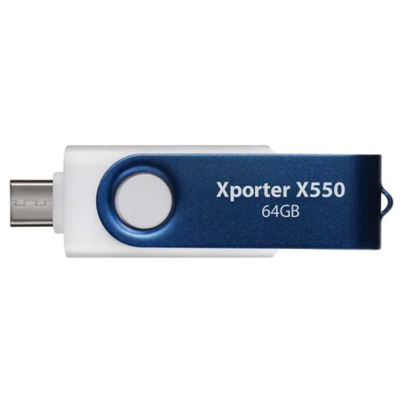 PATRIOT Xporter X550 64GB / USB Typ-A + USB Typ-C / USB 3.2 Gen 1 / bílo-modrá (PS64GX550AAD)
