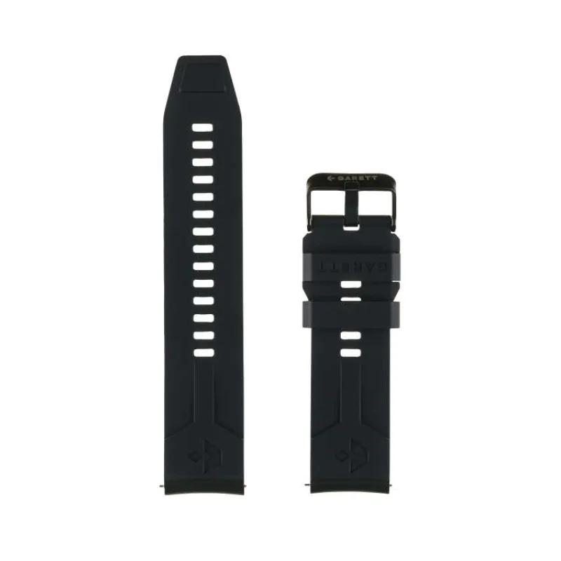 Garett univerzální řemínek 22 mm, černý silikonový (STRAP_V_BLK)
