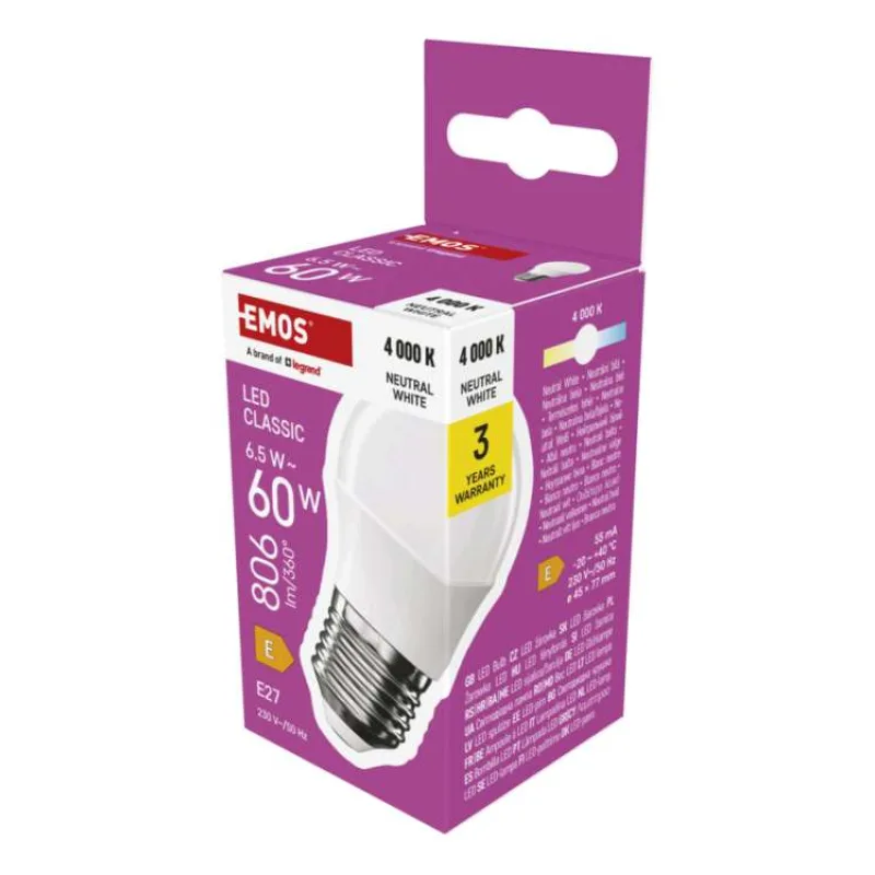 LED CLS MINI GLOBE 6,5 W (60 W) 806lm E27 NW (1525733486)
