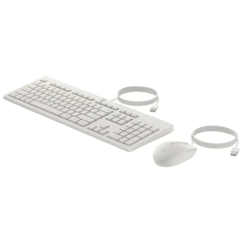 USB klávesnica a myš HP 225 - biela (AW5S6AA#BCM)