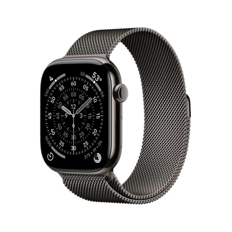 Apple Watch Series 11 GPS + Cellular 46mm Bridlicový sivý titán s bridlicovo sivým milánskym ťahom - M/L (MFD44WF/A)