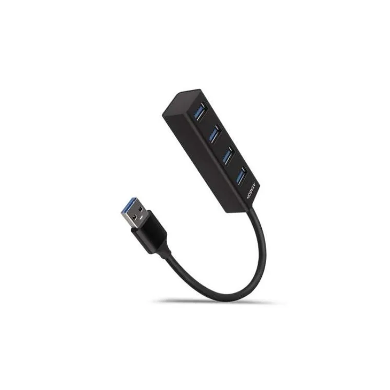 AXAGON HUE-M1A, 4x USB 3.2 Gen 1 MINI hub, kovový, kabel USB-A 20cm (HUE-M1A)