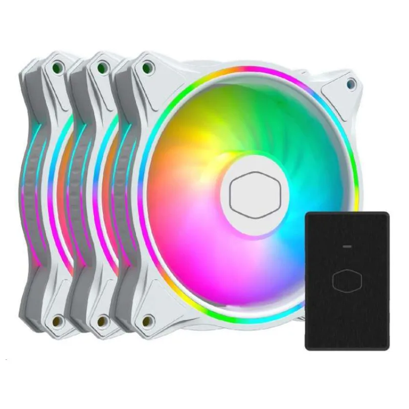 Cooler Master ventilátor MasterFan MF120 Halo 3in1 White, 3x120mm, ARGB, bílá (MFL-B2DW-183PA-R1)