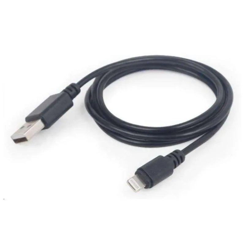 GEMBIRD CABLEXPERT Kabel USB 2.0 Lightning (IP5 a vyšší) nabíjecí a synchronizační kabel, 1m, černý (CC-USB2-AMLM-1M)