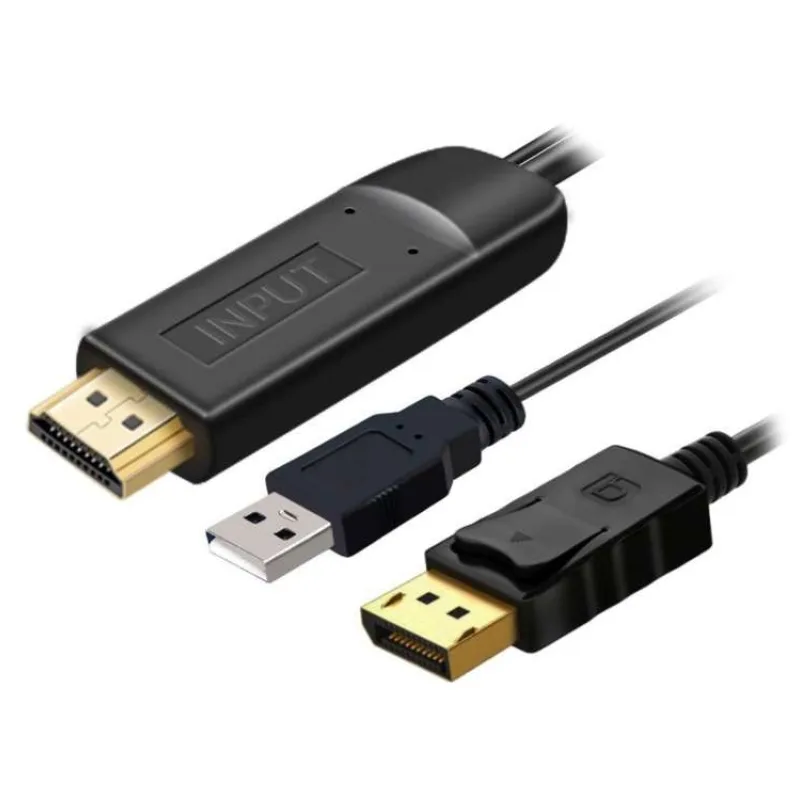 PremiumCord Kabel HDMI 2.0 na DisplayPort 1.2 pro rozlišení 4K@60Hz, 2m (kportad21)