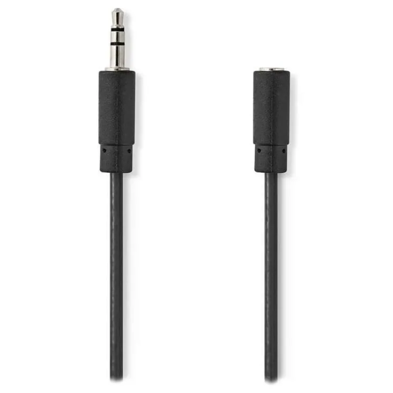 NEDIS prodlužovací stereo audio kabel s jackem/ zástrčka 3,5 mm - zásuvka 3,5 mm/ černý/ bulk/ 10m (CAGL22050BK100)