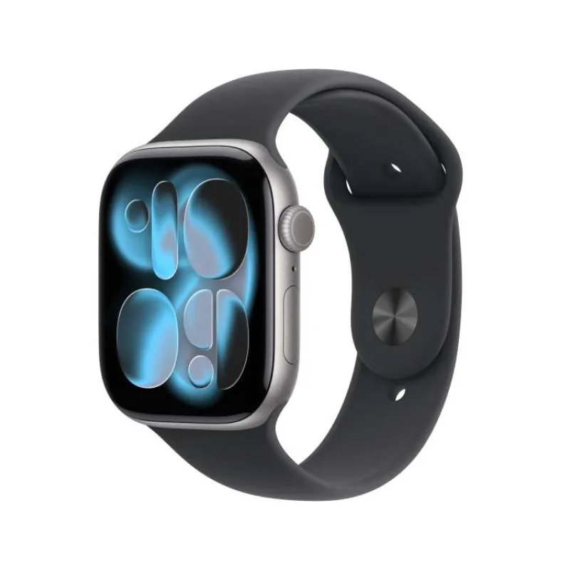 Apple Watch Series 11 GPS + Cellular 46mm Space Grey Aluminium Case with Black Sport Band - M/L (mfca4mp/a)