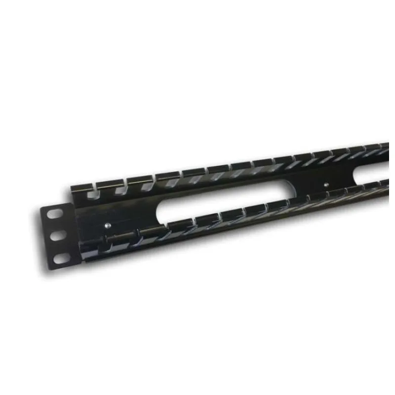 19" vyvazovací panel 1U jednostr.plast.lišta (BK) (7501)