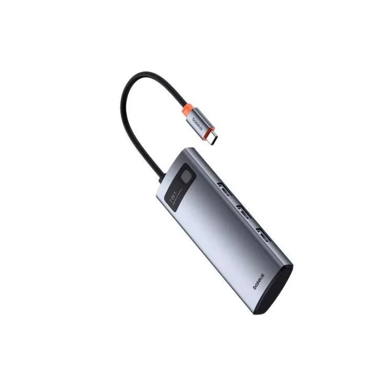 Baseus Metal Gleam Series 7v1 USB-C HUB Dokovacia Stanica Space Grey (6932172682750)