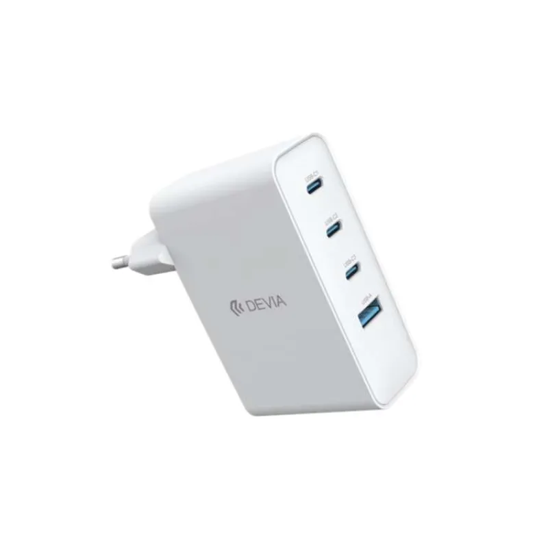 Devia sieťová nabíjačka Extreme Speed GaN PD 3x USB-C/USB-A 100W - White (6942297121430)