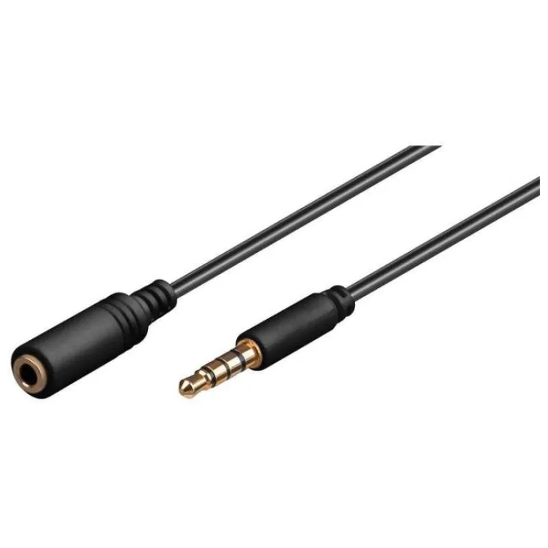 PremiumCord Jack 3.5mm 4 pinový M/F 2m pro Apple (kjack4mf2)