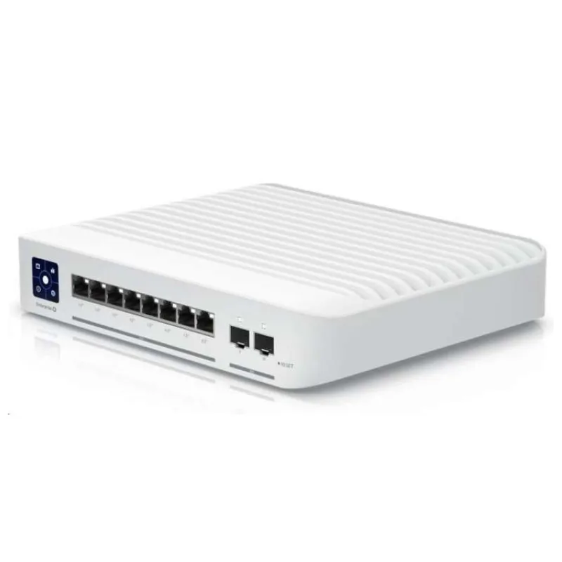UBNT USW-Enterprise-8-PoE [8x 2.5G RJ45, 2x 10G SFP+, 120W rozpočet PoE, PoE+ 802.3af/at, 1,3" dotykový displej] (USW-Enterprise-8-PoE-EU)