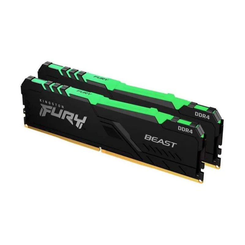KINGSTON DIMM DDR4 16GB (Kit of 2) 3200MT/s CL16 FURY Beast RGB, XMP (KF432C16BB2AK2/16)