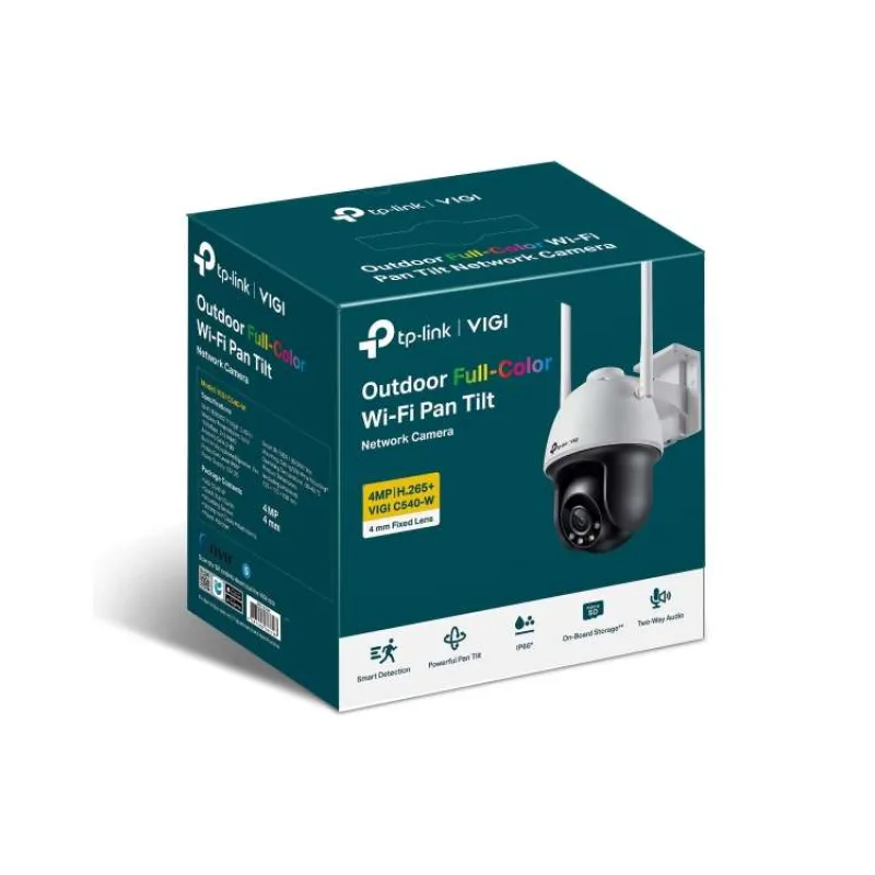 4MP Full-Color Wi-Fi Pan/Tilt Network Camera
SPEC:2.4G 150Mbps, 2*2 MIMO, H.265+/H.265/H.264+/H.264, 1/3" Progressive S (VIGI C540-W(4mm))