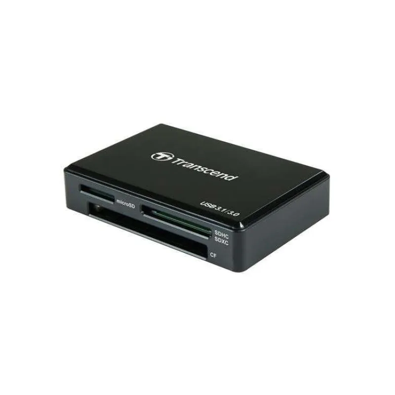 Transcend USB-C čtečka paměťových karet, černá - SDHC/SDXC (UHS-I), microSDHC/microSDXC (UHS-I), CompactFlash (UDMA7) (TS-RDC8K2)
