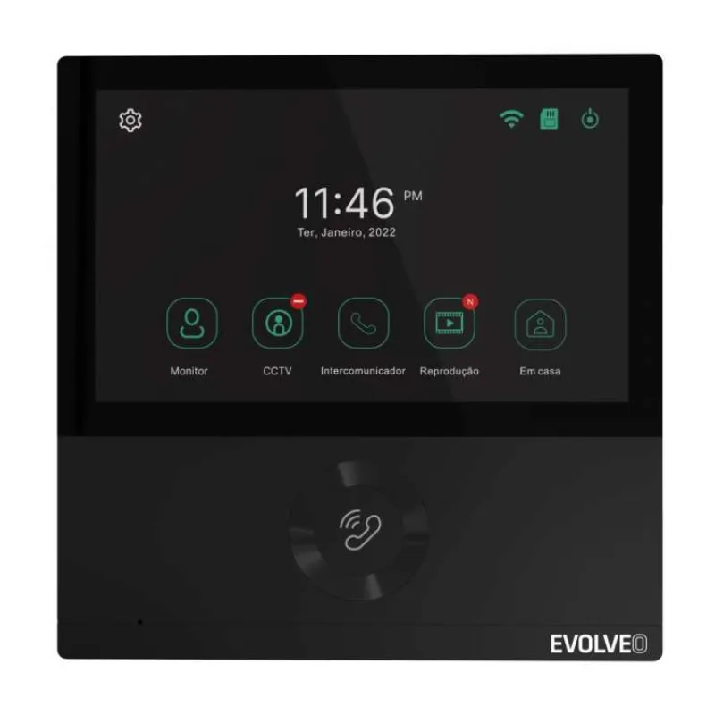 EVOLVEO DoorPhone AHD7, Sada domácího WiFi videotelefonu s ovládáním brány nebo dveří černý monitor (DPAHD7-B)