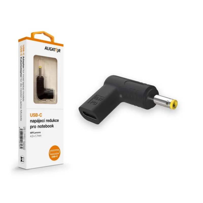 Aligator USB-C napájacia redukcia 4,0 x 1,7 mm pre notebooky HP/Lenovo (CONT005)