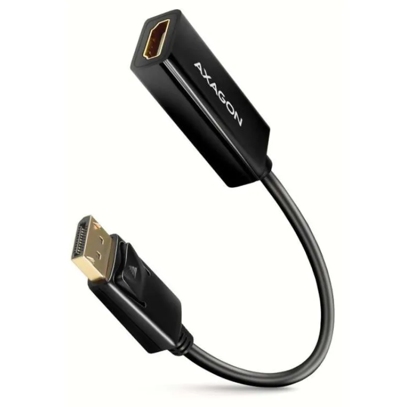 AXAGON adaptér z DisplayPort na HDMI verze 1.4 / RVD-HI14N / 4k/30Hz / 0,2m (RVD-HI14N)