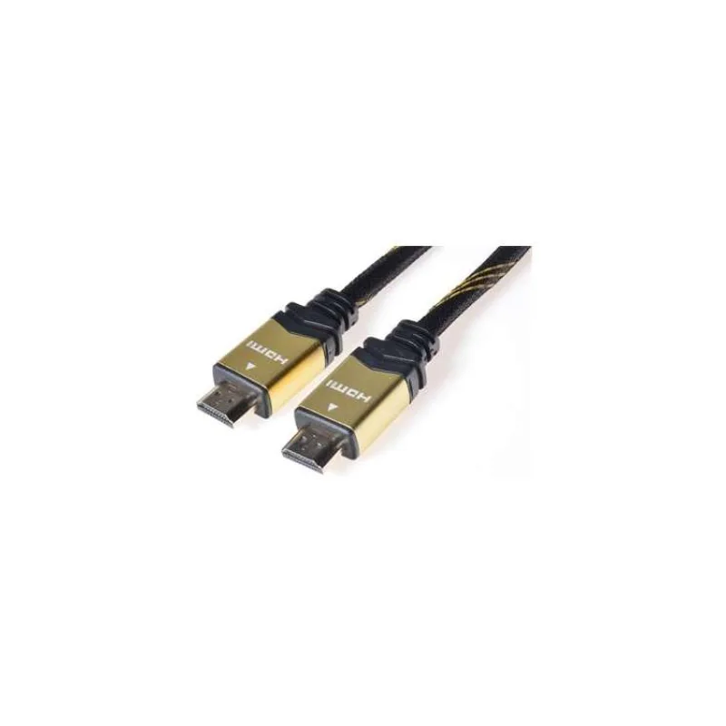 PremiumCord GOLD HDMI High Speed + Ethernet kabel, zlacené konektory, 1,5m (kphdmet015)