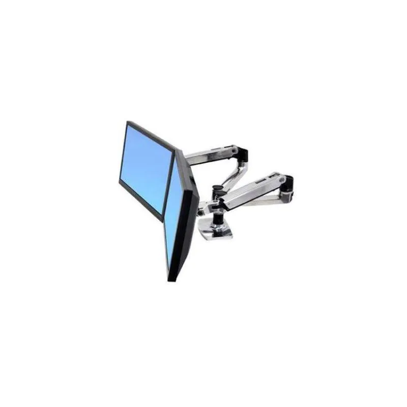 ERGOTRONLX SIDE BY SIDE DUAL ARM, Polished Aluminum, stojan stolní pro 2LCD max 27" (45-245-026)