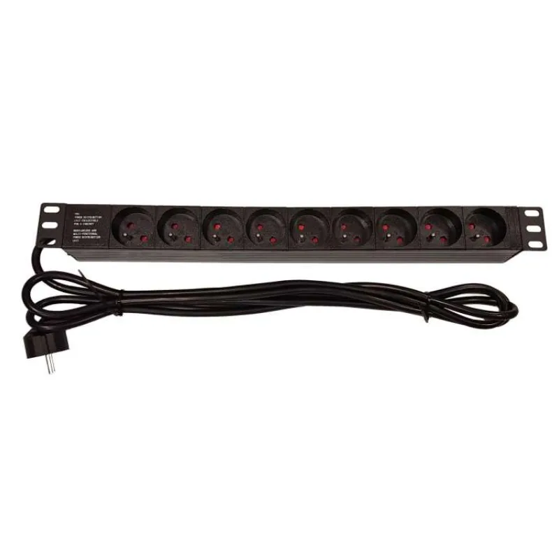 19" rozvodný panel LEXI-Net 9x230V, kabel 3m, 1U (NAPPAN2260B)