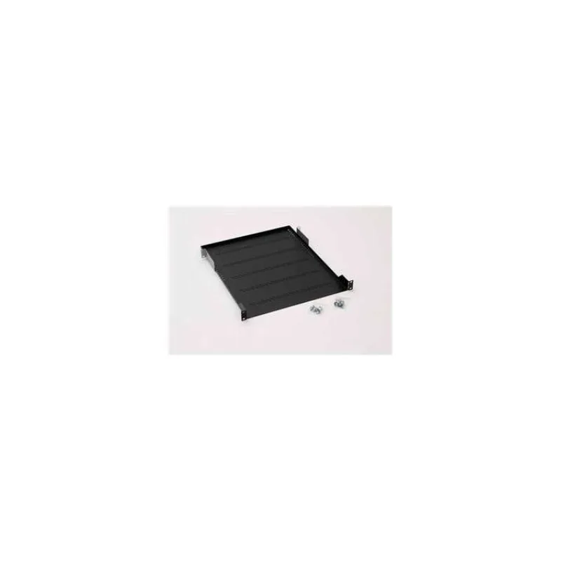 TRITON Regál s perforáciou 19", 1U/350 mm, nosnosť 40 kg, čierny (RAB-UP-350-A1)