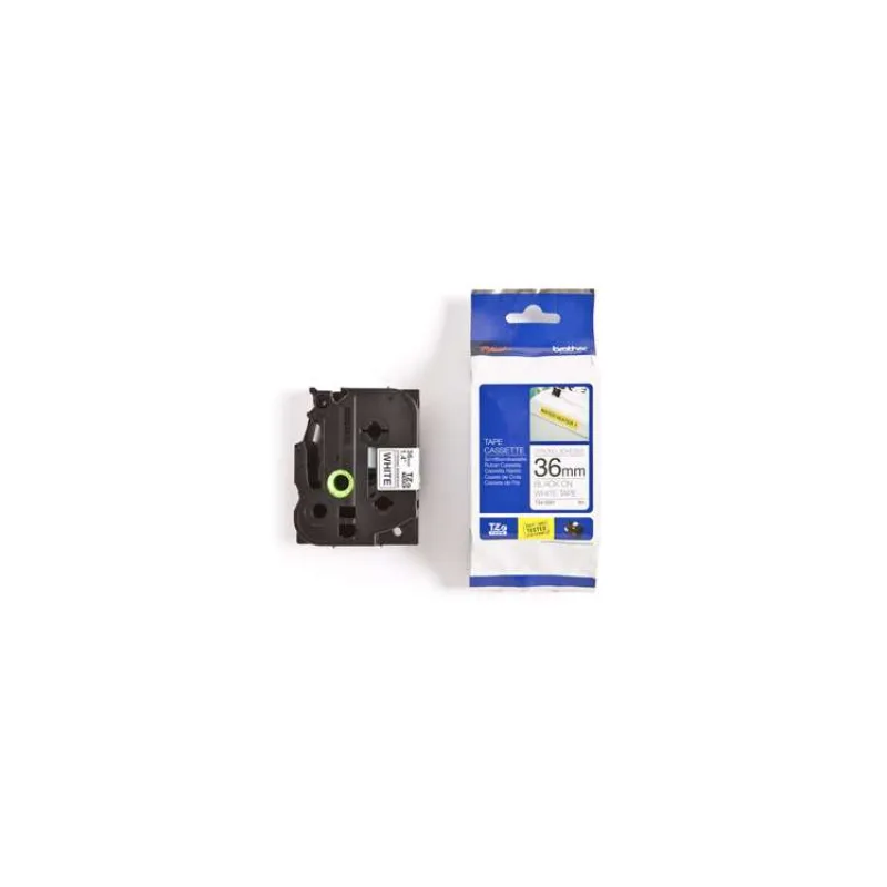 páska BROTHER TZS261 čierne písmo, biela páska extra lepivá ADHESIVE Tape (36mm) (TZES261)