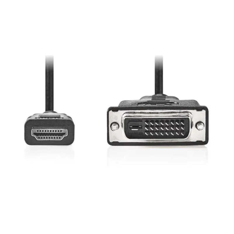 NEDIS kabel HDMI - DVI/ konektor HDMI - zástrčka DVI-D 24+1pinová/ černý/ bulk/ 3m (CCGL34800BK30)