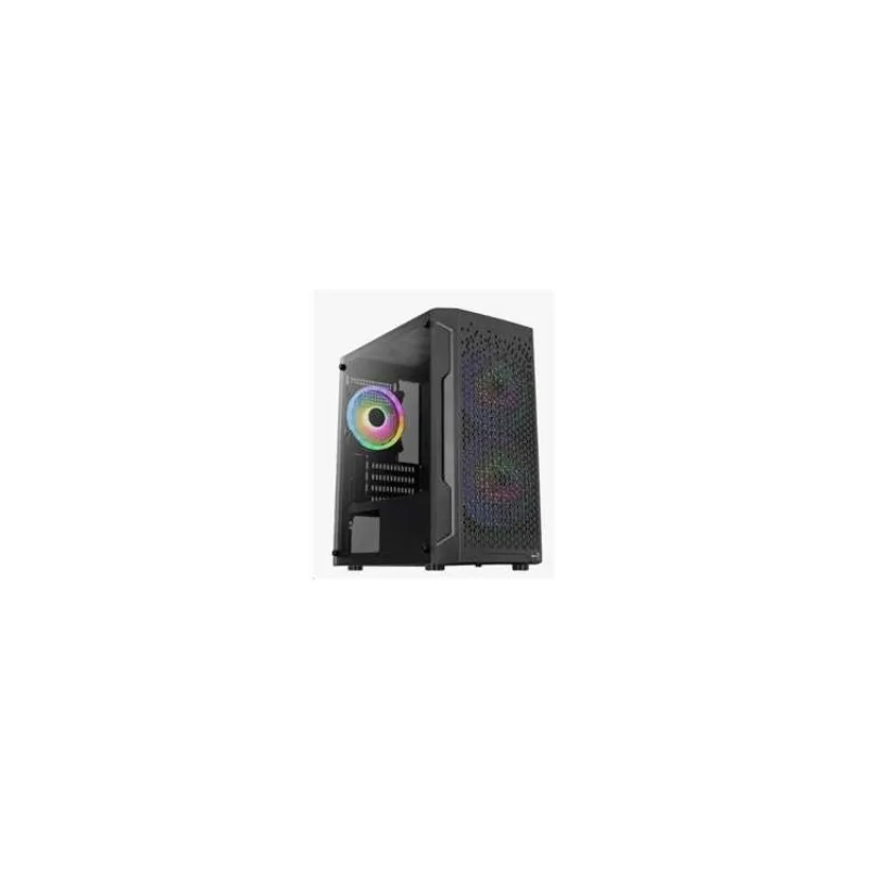 Aerocool Trinity Mini, skrinka mATX, 3x RGB LED fan, USB3.0, čierna (Trinity Mini-G-BK-v2)