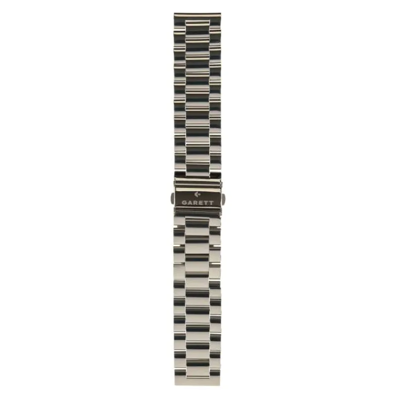 Garett univerzální řemínek 22 mm, stříbrný kovový, typ Solid (STRAP_V_SVR_STL)